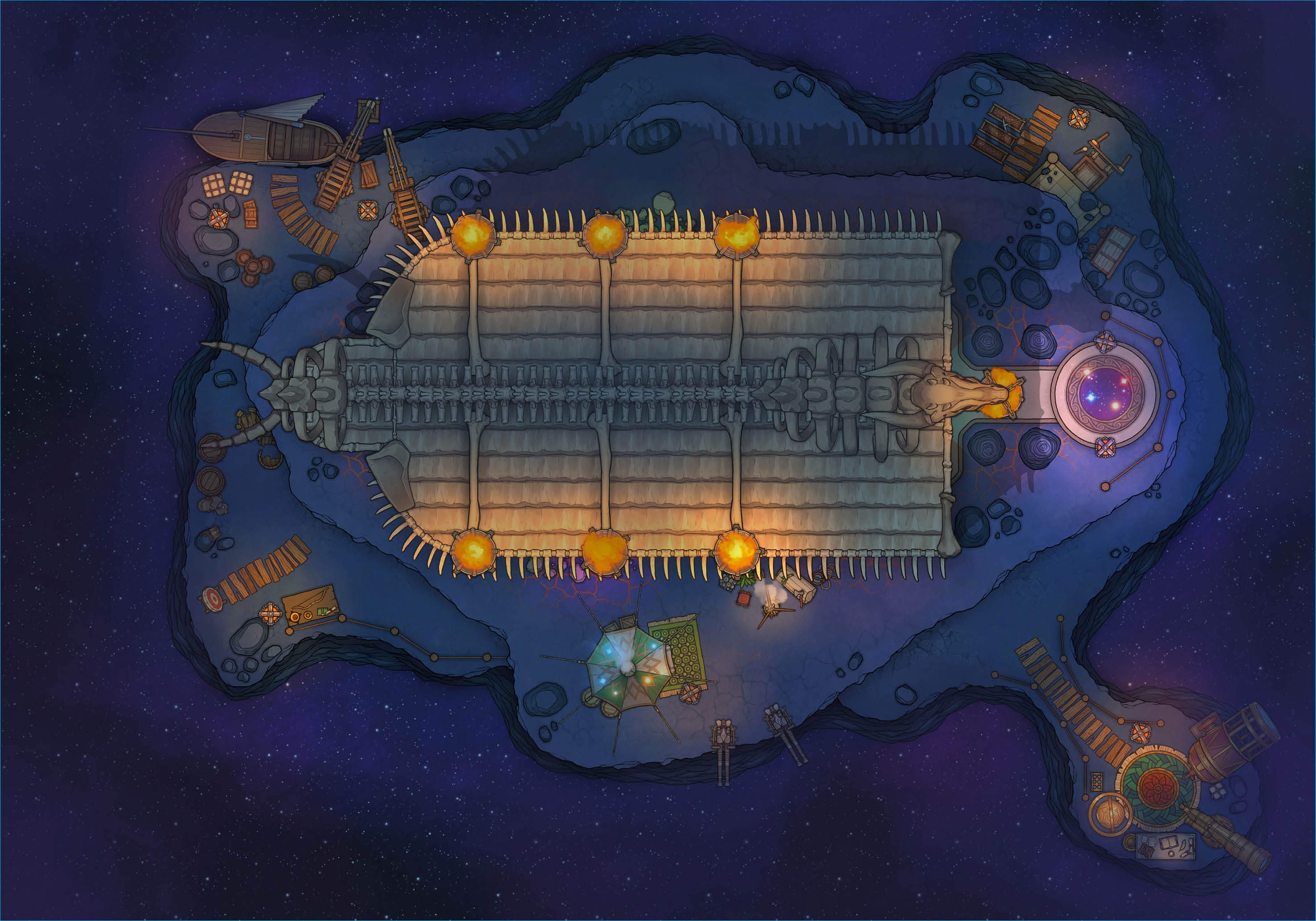 Battle map for Aetherial plane - Temple of Travels